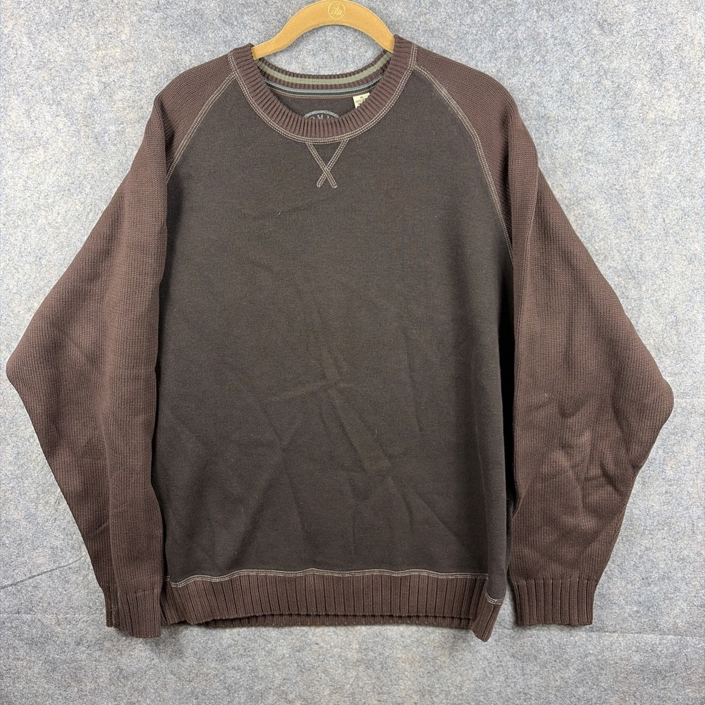 Tommy Bahama Crewneck Brown Pullover Men's Sweater Size XL